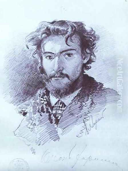 Self Portrait 1873 Oil Painting by Feodor Alexandrovich Vasilyev