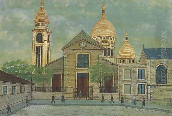 Eglise Saint Pierre de Montmartre Oil Painting by Louis Vivin