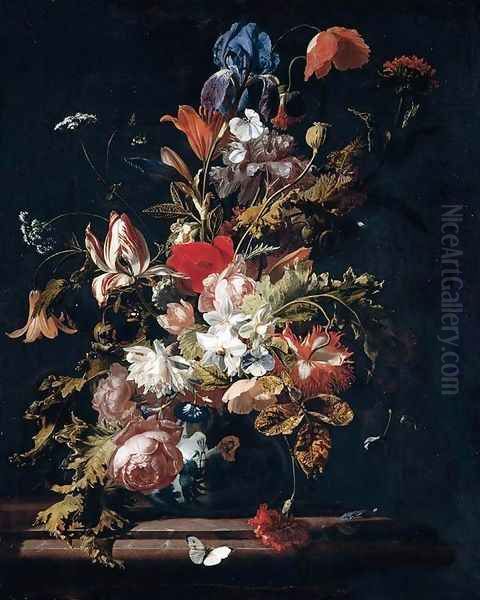 Flower Still-Life Oil Painting by Simon Pietersz. Verelst