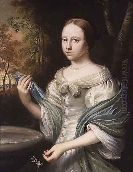 Portrait of a Lady, 1671 Oil Painting by Wallerant Vaillant