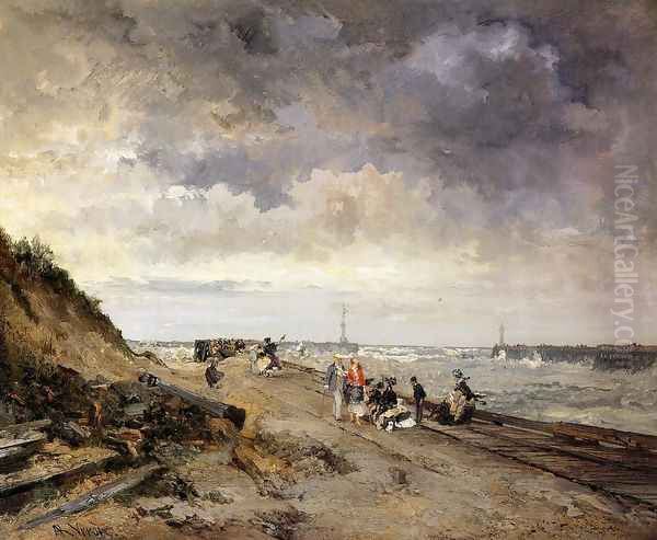 Boulogne-sur-mar Oil Painting by Alexandre-Rene Vernon