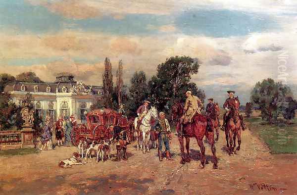 The Arrival Oil Painting by Wilhelm Velten