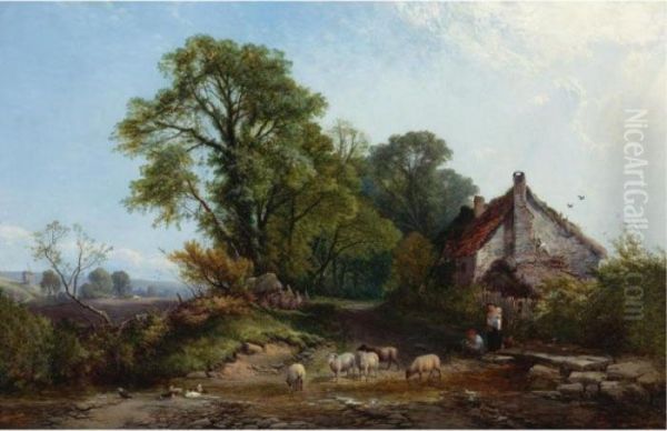 The Ford Oil Painting by Henry John Boddington