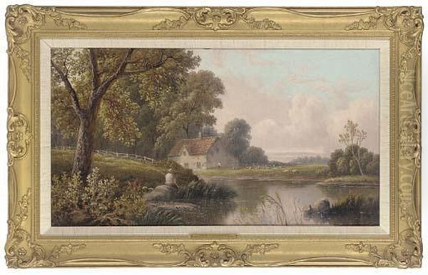 Fishing In The Afternoon Oil Painting by Henry John Boddington