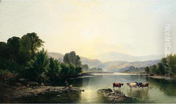 Morning On The Dee Oil Painting by Henry John Boddington