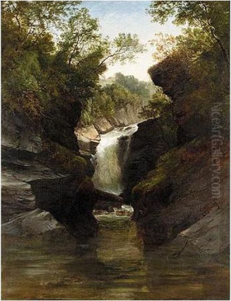 A Welsh Glen Oil Painting by Henry John Boddington