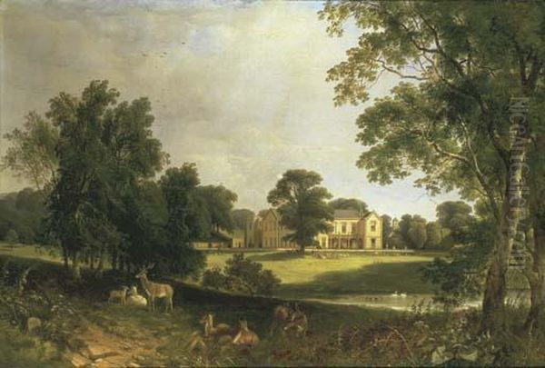 A View Of Norton Hall Oil Painting by Henry John Boddington