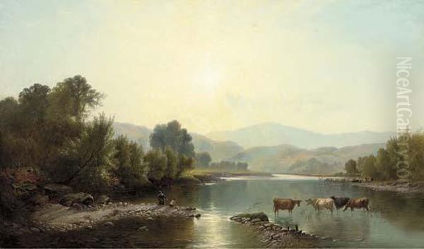 Morning On The Dee Oil Painting by Henry John Boddington