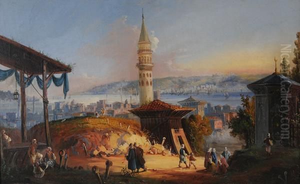 Veduta Di Istanbul Oil Painting by Carlo Bossoli