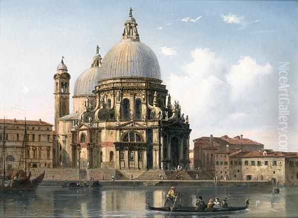 Santa Maria Della Salute, Venice Oil Painting by Carlo Bossoli