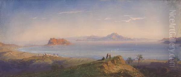 Paesaggio Sul Mare Oil Painting by Carlo Bossoli