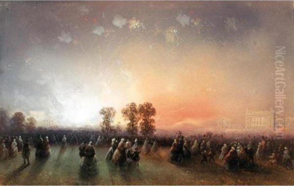 Fuochi D'artificio Oil Painting by Carlo Bossoli