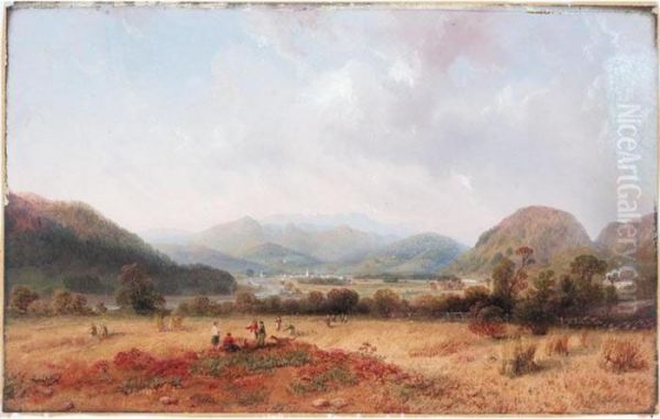 At Ballater Water Oil Painting by Carlo Bossoli