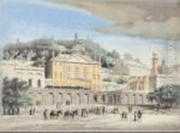 Genova: Piazza Di Negro Oil Painting by Carlo Bossoli