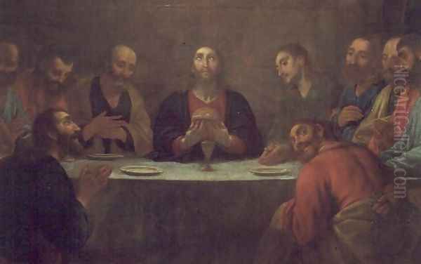 The Last Supper Oil Painting by Antonio Viladomat Y Manalt