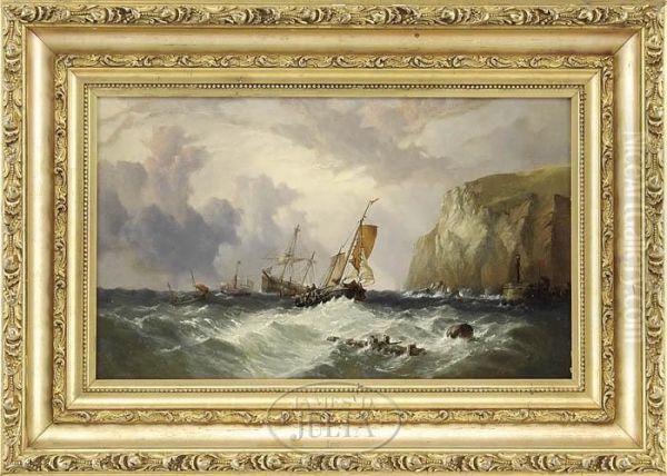 Theperilous Coastline Oil Painting by John Callow