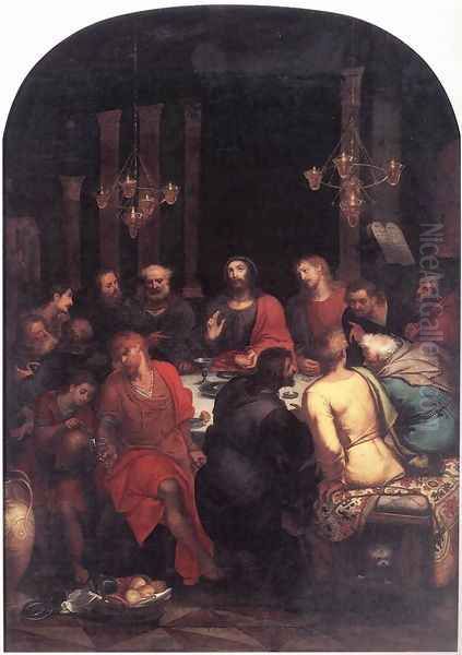 The Last Supper 1592 Oil Painting by Otto van Veen