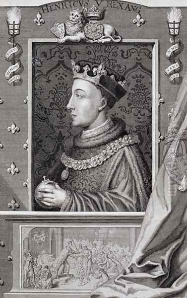 Henry V 1387-1422, after a painting in Kensington Palace Oil Painting by George Vertue