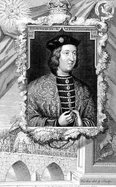 Edward IV 1442-83 King of England from 1461, after a portrait in Kensington Palace, engraved by the artist Oil Painting by George Vertue