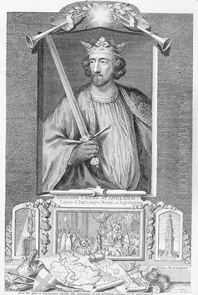 Edward I 1239-1307 King of England from 1272, after the remains of a statue, engraved by the artist Oil Painting by George Vertue