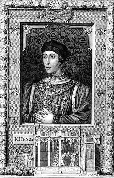 Henry VI 1421-71 King of England 1421-66 and 1470-71, after a portrait in Kensington Palace, engraved by the artist Oil Painting by George Vertue