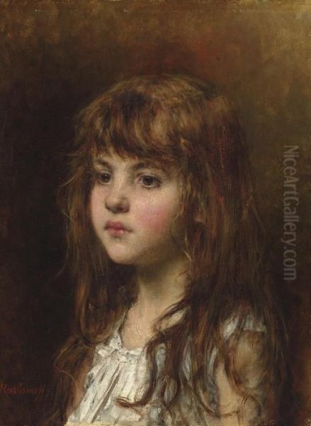 Sonia Oil Painting by Alexei Alexeivich Harlamoff