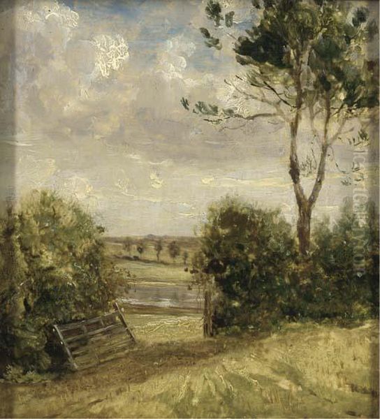 The Five Bar Gate Oil Painting by Thomas Gainsborough