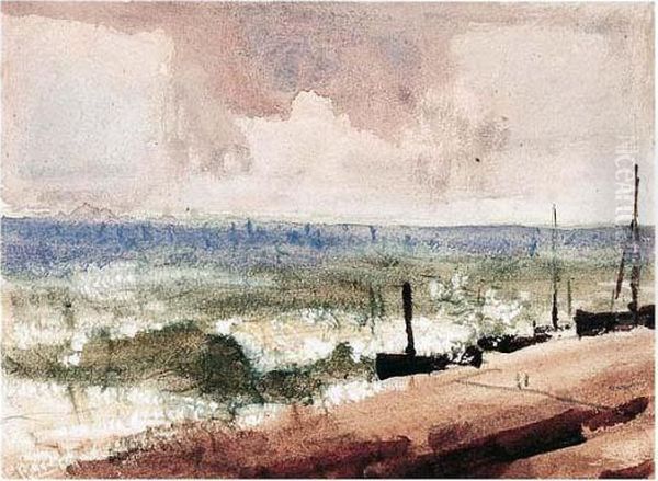 Fishing Boats On The Beach At Aldeburgh Oil Painting by Thomas Gainsborough