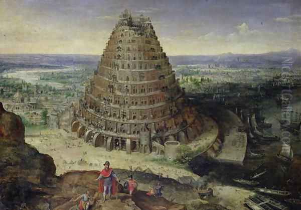 The Tower of Babel, 1594 Oil Painting by Lucas van Valckenborch