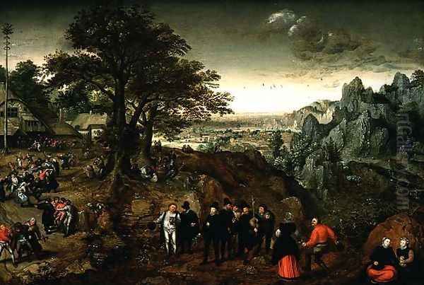 The Country Feast, 1576 Oil Painting by Lucas van Valckenborch