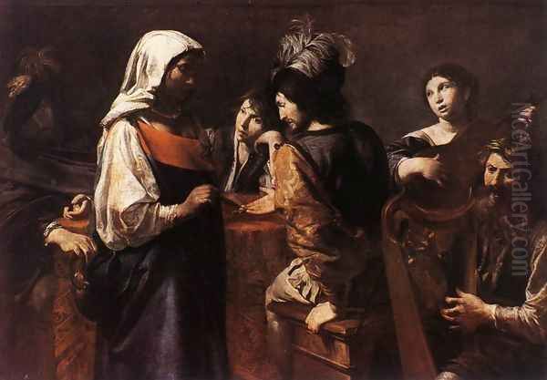 The Fortune Teller c. 1628 Oil Painting by Jean de Boulogne Valentin