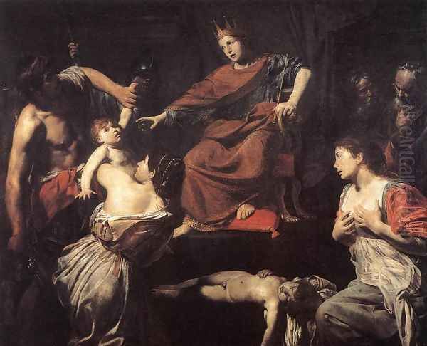 The Judgment of Solomon c. 1625 Oil Painting by Jean de Boulogne Valentin