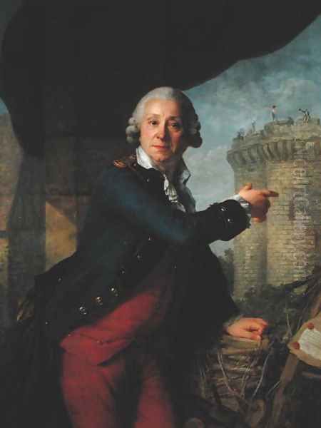 Jean-Henri (1725-1805) Chevalier de Latude, 1789 Oil Painting by Antoine Vestier