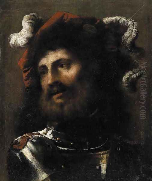 Portrait of a Man in Armour Oil Painting by Pietro della Vecchia