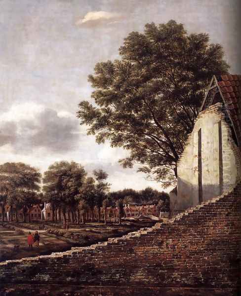 View of a Dutch Town 1661-63 Oil Painting by Daniel Vosmaer