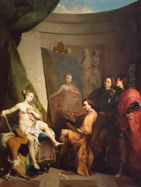 Apelles Painting Campaspe Oil Painting by Nicolas Vleughels