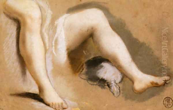 Study for the Legs of Campaspe Oil Painting by Nicolas Vleughels