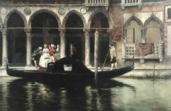 The Departures, 1890 Oil Painting by Cesare Vianello