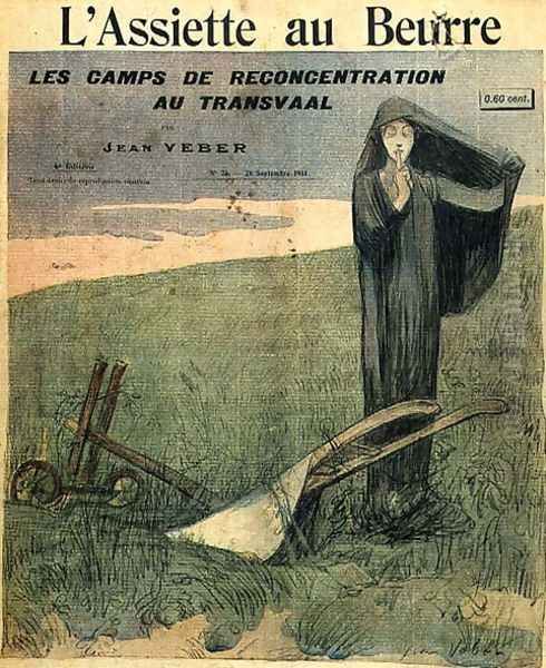 The Concentration Camps in the Transvaal: The Silence, caricature from LAssiette au Beurre, 28th September 1901 Oil Painting by Jean Veber