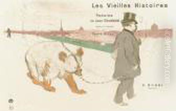 'les Vieilles Histoires', Couverture (d. 18; A. 19; W. 5; Adr. 27) Oil Painting by Henri De Toulouse-Lautrec