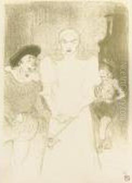 A L'opera, Madame Caron Dans ``faust' (d. 49; A. 52; W. 39; Adr. 54) Oil Painting by Henri De Toulouse-Lautrec