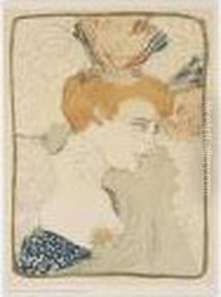 Mademoiselle Marcelle Lender En Buste (w. 99; D.102;a. 131) Oil Painting by Henri De Toulouse-Lautrec