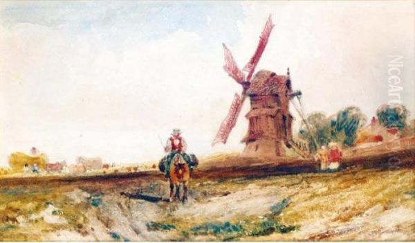 Old Mill, Danbury, Essex Oil Painting by Peter de Wint