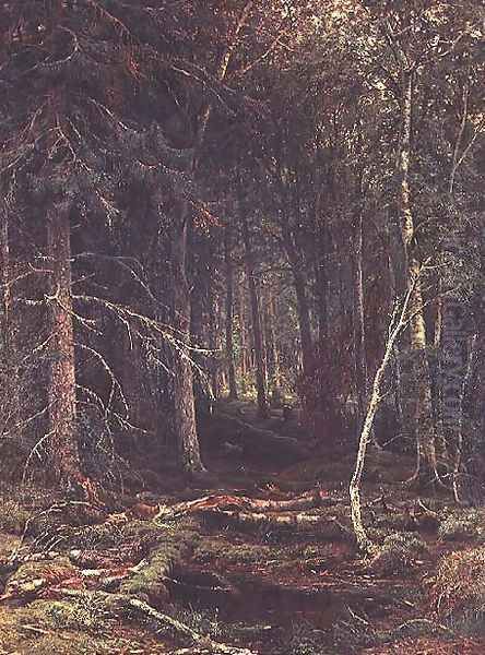 Swamp in the Forest, Autumn, 1872 Oil Painting by Fedor Aleksandrovich Vasiliev