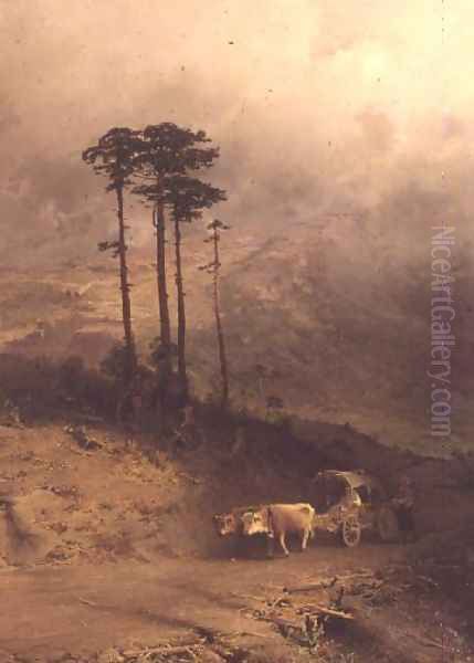 In the Crimean Mountains, 1873 Oil Painting by Fedor Aleksandrovich Vasiliev