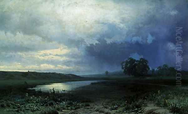 Wet Meadow, 1872 Oil Painting by Fedor Aleksandrovich Vasiliev