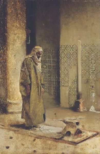 Before Prayer Oil Painting by Ludwig Deutsch