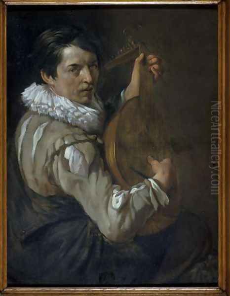 The Lute Player Oil Painting by Arie de Vois