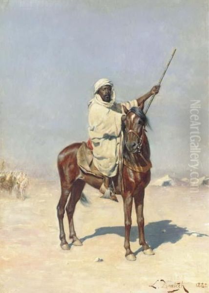 A Horseman In The Desert by Ludwig Deutsch