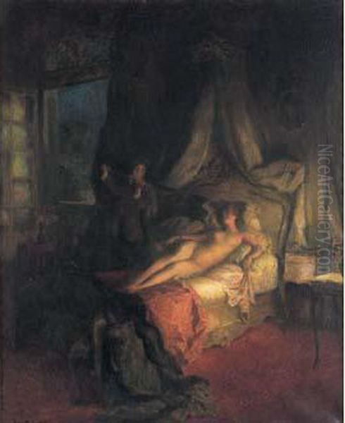 L'aubade Oil Painting by Ludwig Deutsch